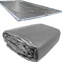 Robelle 25 x 45 ft Professional Platinum Pool Cover for Inground Pools | Silver Winter Cover, 5 ft Overlap (30 x 50ft Cover Size), Solid 12 x 12 Scrim, 3.7 oz/yd2, Style: 332545RA