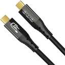 ZIKNYDO USB 4 for Thunderbolt 5 Cable, USB C 80Gbps Data Transfer, 120Gbps Bandwidth for 16K/Dual 8K Displays, PD3.1 240W Charging-1.6FT/0.5m, for Thunderbolt 4, SSD, MacBook M4 Pro/Max, Docking, eGPU