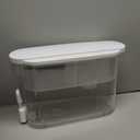 PUR PLUS 30-Cup Water Filter Dispenser with 1 Lead-Reducing PUR PLUS Filter, Dishwasher Safe, Powerful Filtration, Large Capacity with Slim, Space-Saving Design, White (DS1811Z)