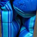 Big Joe Captain's Float No Inflation Needed Pool Lounger with Drink Holder, Blurred Blue Double Sided Mesh, Quick Draining Fabric, 3 feet