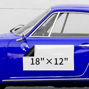 CUHIOY Blank Car Door Magnetic Sheet -2 Pack 18"x12" Strong Magnet Stickers with 40 Mils, Flexible Automotive Magnet for Advertising Business and Company Logos (for HOA) Prevent Car Scratches & Dents (18x12")