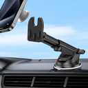 JCTRIWAY Car Mount for Pop Socket, Dashboard Windshield Car Phone Holder Compatible with Popsocket, Powerful Suction Cup Car Phone Mount Fits All Smartphones with Pop Grip