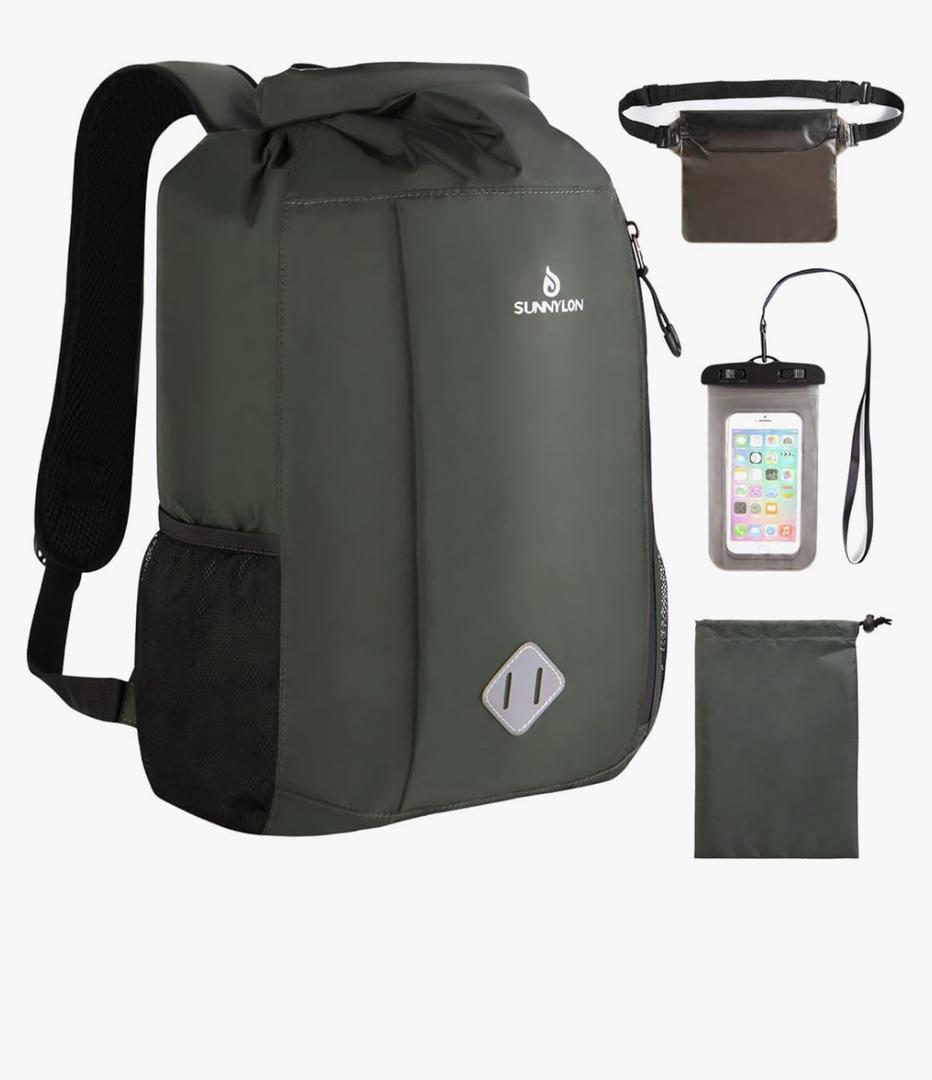Dry Bag Backpack, 20L Dry Bags Waterproof with Waist Pouch and Phone Case,Roll top Dry bag for kayaking,Marine dry bag for Kayaking,Beach, Rafting, Boating, Hiking, Camping and Fishing
