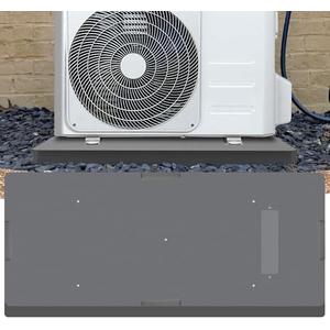 DuctlessAire Equipment Pad - Ductless Mini Split AC Unit Condenser Pads - Mini Split Air Conditioner, Heat Pump, HVAC, Generator Pad - Portable Outdoor Ground Mounting Base - 18"D x 38"W x 3"H (Grey)