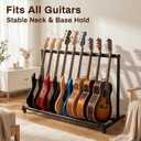 AODSK 9 Multi Guitar Stand Rack With Folding Design, Portable Black Holder for Multiple Guitars & Bass, Studio & Home Display