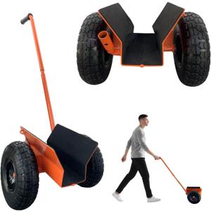 Heavy Duty Panel Dolly, All-Terrain Slab Dolly with 1000 LB Weight Capacity,10-inch Wheels (Orange Solid Tires)-Patent Pending