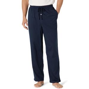 Amazon Essentials Men's Cotton Knit Pajama Pant (Large, Black)