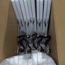 Amazon Basics Wooden Pants Hangers - White, 10-Pack