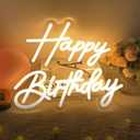 Happy Birthday Neon Sign, 31"x15"Happy Birthday Led Sign for Backdrop Party Wall Decor with Dimmable Switch  Brightness Adjustable 2PCS Happy Birthday Light Up Sign Party Decoration (USB Powered)