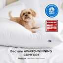 Bedsure Pillows King Size Set of 2 - Hotel Collection Bed Pillows for Sleeping, with Down Alternative Filling, Soft Support for Back, Stomach or Side Sleepers, King, 28"x19", White, 2 Pack