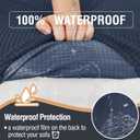 ALIECOM Blue Sectional Couch Covers, 100% Waterproof High Stretch Sofa Slipcovers Soft Washable Couch Cushion Covers Sofa Covers for Kids/Pets (5 Seat and 6 Backrest Covers, Navy)