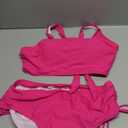 AI'MAGE Womens High Waisted Bikini Sets Cheeky Push Up Two Piece Swimsuits Drawstring Halter Tummy Control Bathing Suit, XL