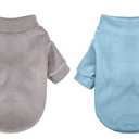 GYALAPERI Dog Sweater, 2 Pack Dog Sweaters for Small Dogs Girl Boy, Ultra Soft Warm Puppy Clothes Dog Coat for Winter (Large)