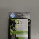 HP 63 Black, Tri-Color Ink Cartridge Printers (2-Pack), Works with DeskJet 1112, 2130, 3630 Series; Envy 4510, 4520; OfficeJet 3830, 4650, 5200, Eligible for Instant Ink, L0R46AN