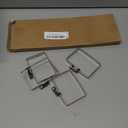 uxcell 4Pcs 304 Stainless Steel Rectangular Hose Clamp, Adjustable 3 x 2 Inch Square Worm Gear Duct Pipe Tube Clamps for Ducting Bracket Cable Tray Bridge Project Systems, Silver