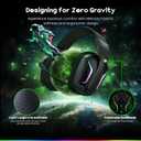 WESEARY Wireless Gaming Headset for PS5, PS4, PC, Laptop, Mac & Switch, Dual Low-Latency 2.4GHz USB/Type-C, Bluetooth Gaming Headphones with ENC Mic for Gamecube, 3D Stereo,Colorful Light, 50H Power