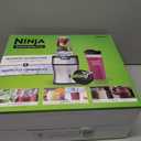 Ninja Nutri-Plus Personal Blender | Compact Push to Blend | Make Frozen Drinks, Smoothies, Sauces & More | With (3) 20 oz. To-Go Cups, (2) Spout-Lids & (1) Storage-Lid | 900 Peak Watt | Silver | BN301