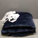 UGG Nita King/California King Blanket Fleece Fluffy Reversible Soft Fuzzy Bedding Cozy Plush Warm Oversized Blanket Machine Washable Bedroom Decor for Big Couch or Bed, 110-inch x 90-inch, Navy Blue