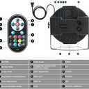 U`King Stage Lights 10 Packs 36LED RGB LED Par Lights, 7 Channel DJ Party Lights with Remote Control & DMX Controller Sound Activated Uplights for Events Birthday Bar Dance Decoration