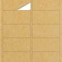2 x 4" x 2" Kraft Labels Stickers, Quick-Drying Kraft Paper Letter Paper Size - 30 Sheets, Pack of 300