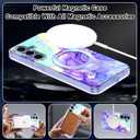 Magnetic for Galaxy S25 FE Case with Invisible Ring Stand [Compatible with MagSafe], Full Body Rugged Slim Women Men Girl Shockproof Case for Samsung Galaxy S25 FE,Cobalt Violet
