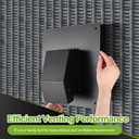 Rossesay Roof Vent Cap with Damper Removable Screen and Bottom Extension Kitchen Range Hood Steel Roof Bathroom Exhaust for Ventilation System, Black(4 Inch)