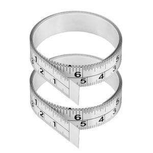 2 PCS Steel Self-Adhesive Measuring Tape, 39 Inch/100cm Peel and Stick Ruler Tape, Imperial and Metric Measure Sticker, Left to Right Reading Ruler Tapes for Workbench Woodworking Table Saw Drafting