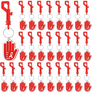 Red Ribbon Week Supplies Bulk Drug Free Keychains Red Ribbon Week Gift Keychains for Anti-drugs Campaigns