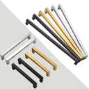 Cabinet Pulls Brushed Nickel Cabinet Handles Square Drawer Pulls, 2 Pack 13-4/5 Inch Stainless Steel Kitchen Door Cupboard Cabinet Handles, Cabinet Hardware Drawer Handles, 352mm Hole Centers