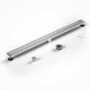 Bochni Linear Shower Drain 48" Brushed 304 Stainless Steel | Fast Drainage | Tile Inserted | Stainless Floor Drain Grate | Hair Strainer | Drain Key | The Upgrade for Your Bathroom