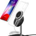 Magnetic Charger Stand for Samsung S26 Ultra/S26+/S26/S25/S24/Z Flip7/Z Flod7 & iPhone Air/17/16/15/14/13/12, Detachable Wireless Charging Station Compatible with MagSafe