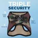 Best Pet Supplies Voyager Step-in Air Harness - All Weather Mesh, Reflective, No Pull Harness for Dogs, Cats - Secure with Hook & Loop Fastener, Buckle, Double D-Rings - Army/Black Trim, S