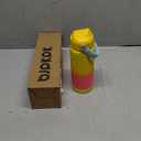 BJPKPK Insulated Water Bottle with Straw Lid, 18oz Thermo Water Bottles with Soft Nozzle, Flex Handle & Non-slip Boot, BPA Free Leak Proof Stainless Steel Metal Thermo, Tumblers, Cups,Rainbow