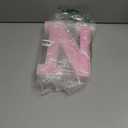 Pooqla LED Marquee Letter Lights, Pink Glitter Alphabet Sign Battery Powered Night Light, Birthday Party, Wedding, Girls Gifts, Home Bar, Christmas Decoration, N (Warm White)