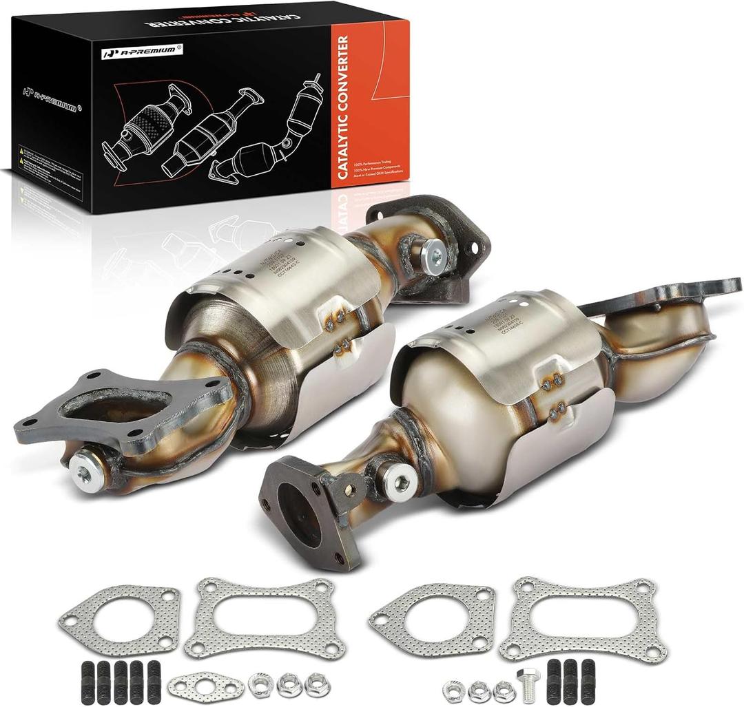 A-Premium Front Set of 2 Catalytic Converter Kit Direct-Fit Compatible with Honda Accord 2008-2017, Pilot, Odyssey, Ridgeline, Crosstour & Acura MDX, RDX, TLX, TSX, TL, ZDX, RL, 3.5L 3.7L, EPA Compliant