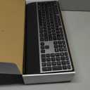 Wireless Keyboard and Mouse Combo, 2-in-1 USB Receiver & Dual Bluetooth, Scissor-Switch Keys, Smart Flying Scroll for Windows, Mac, Linux, Chrome  Ideal for Office & Students (US Layout)