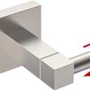 RUACQ Adjustable Towel Bar 13.8 to 24 inch, Square Base Single Towel Racks for Bathroom, Stainless Steel Towel Holder Wall Mounted, Sturdy and Rustproof (Brushed Nickel)