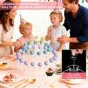 3 Tier Acrylic Lollipop Stand with Handle, 36-Hole Clear Cake Pop Holder with 100 Sticks, 100 Wrappers, 100 Gold Twist Ties, Candy Dessert Display Rack for Weddings, Birthday Parties, Baby Showers