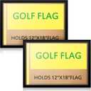 Marsui 2 Pieces Golf Flag Display Frames for 12'' x 18'' Golf Flag Compact Black Photo Frame, Flags Not Included, Frame Size 13.7 x 19.7 Inch