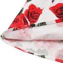 Dressever Women's Vintage A-line Printed Pleated Flared Midi Skirts (White, XS)