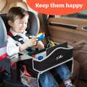 PILLANI Kids Travel Tray for Car - Carseat Tray w/iPad Holder & Dry Erase Board, Road Trip Essentials - Toddler Lap Desk Organizer for Airplane - Roadtrip Activities & Travel Essentials - Pack of 2 16.5 x 13 x 4.5 in