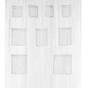 Amazon Basics 8-Gauge PEVA Shower Curtain or Liner with Mesh Storage Pockets - 72" x 72", Clear