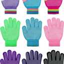 Whaline 9 Pairs Kids Anti-Skid Magic Gloves Winter Knitted Gloves Full Finger Grip Anti-Slip Children Gloves for Boys Girls (Small)