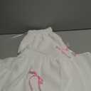 Pink Coquette Bow Skirt Dress Women's Summer Swing Pink Bow Tiered Midi Skirt Fashion Trendy Elastic Waist Pleated Flowy Long Beach Dress, Size Unknown