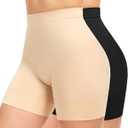 YADIFEN Shapewear for Women Tummy Control, Mid Waist Body Shaper Shorts Butt Lifting Seamless Shapewear Under Dresses (Large, 2 Pack)