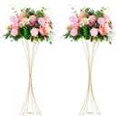 NUPTIO Trumpet Vase Flower Display Stand, 31.1" Tall, Metal, 2 Pcs