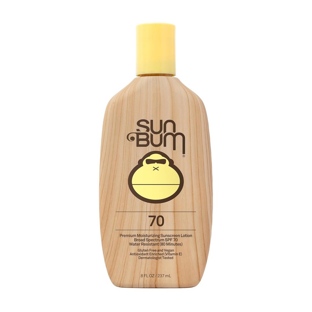Sun Bum Original SPF 70 Sunscreen Body Lotion - Broad Spectrum Moisturizing Sunscreen with Vitamin E - Hawaii 104 Act Compliant (Made without Octinoxate & Oxybenzone) - 8 oz