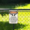 Protected by God and Gun Sign - Tin Funny Warning Signs for Property Outdoor Security