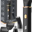 Manscape Body Hair Trimmer for Men-3 in 1 Electric Razor Groin Groomer,IPX7 Waterproof,Versatile Hair Trimmer for Ball/Pubic/Chest/Beard/Nose,USB-C Rechargeable,Gifts for Him Dad