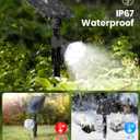 Solar Spotlights Outdoor Waterproof IP67,Cool White LED Floodlight,4 Pack,360Adjustable Prowered Panel,3 Lighting Modes,Garden Decor Outside Spot Lights Focus for Yard/Landscape/House/Lawn/Patio/Tree